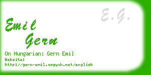 emil gern business card